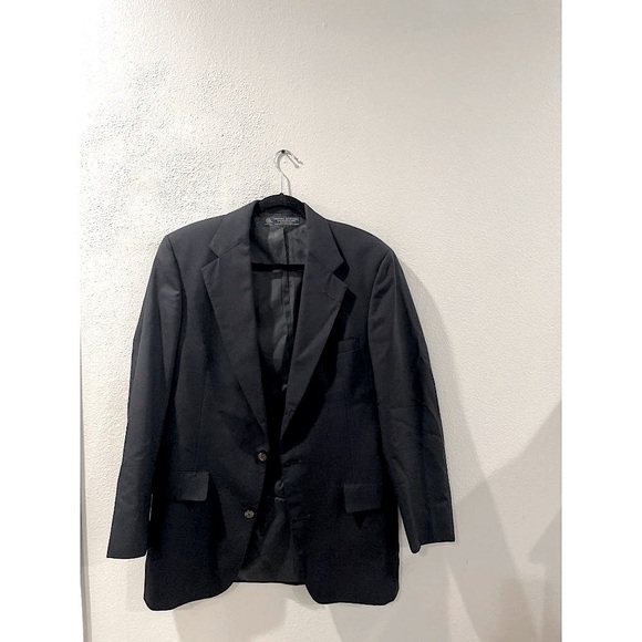 BROOKS BROTHER Jacket Men’s career  suit JACKET 100% WOOL SIZE 39 L COLOR BLACK - Picture 1 of 7